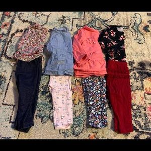 8PC - 4 Carter's outfit 9 mos infant girl